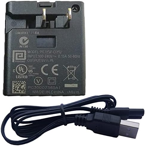 UpBright 2-Prong USB şarj kablosu + 5 V AC/DC Adaptörü ile Uyumlu Model FC159 Akülü diş duşu Taşınabilir Oral Irrigator FC