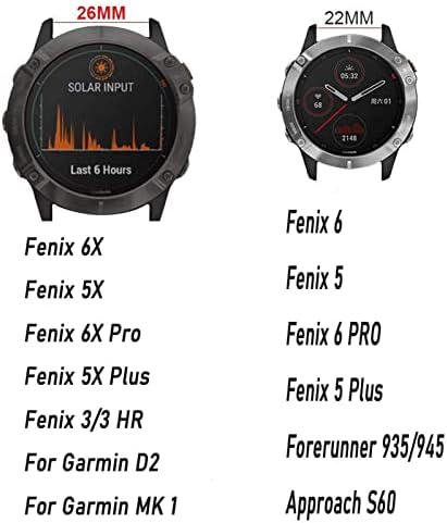KFAA 22MM Watchband Sapanlar Garmin Fenix 6S 6SPro İzle Hızlı Bırakma Silikon Kolay Fit Bilek Bantları Garmin Fenix 5S/5S