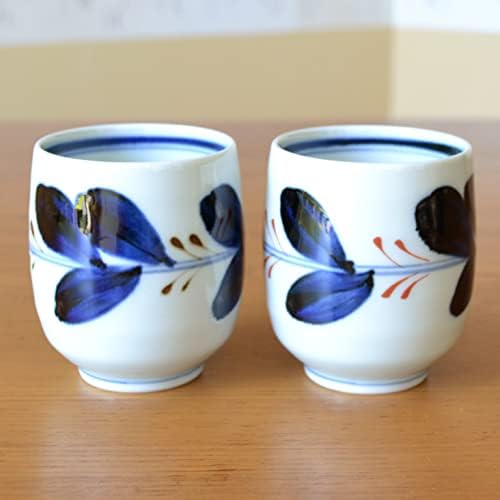 の のの Japon Yunomi Çay Bardağı seti 2 Arita Imari gereçleri Japonya'da Yapılan Zen Yaprağı