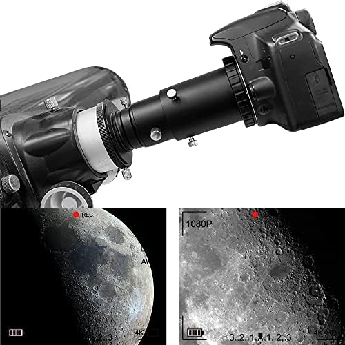 Tydeux 1.25 Uzatılabilir Kamera Adaptörü - Birinci Odak veya Mercek için-Refraktörlü veya Reflektörlü Teleskoplu Projeksiyon