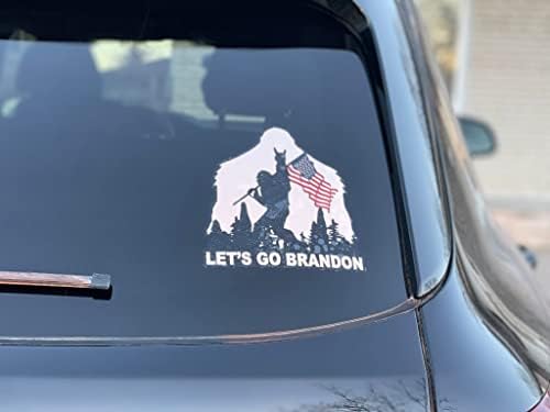 Amerikan Bayrağı Üzerinde WSQ Sasquatch Bigfoot Kaya Gidelim Brandon Vinil Sticker Çıkartması - 6x5. 5 İnç-Araba Kamyon SUV