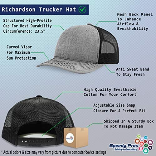 Richardson Mesh Kamyon Şoförü Şapkası Özel Kişiselleştirilmiş Metin Polyester Beyzbol Şapkası