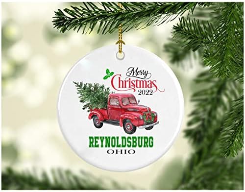 Noel Dekorasyon Ağacı Mutlu Noeller 2022 Reynoldsburg Ohio Süsleme Komik Hediye Bir Aile olarak Noel Tatili Yeni Evimizde