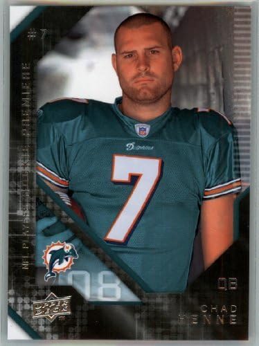 2008 Üst Güverte (UD) Çaylak Prömiyeri 7 Chad Henne RC-Çaylak Kartı-Miami Dolphins-NFL Ticaret Kartı