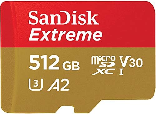 SanDisk 512GB Extreme Micro SD Kart Telefon için Samsung Galaxy S20 Ultra 5G, S20, S20+, S10+, S10e, S10 (SDSQXAV-512G-GN6MN)