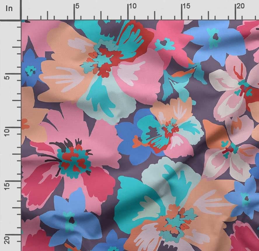 Soımoı Çiçek Baskılı, Japonya Krep Saten Kumaş, Yard tarafından 54 İnç Genişliğinde, Dekoratif Dikiş Kumaş Elbiseler Kimono