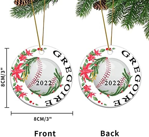 Altıgen Süs - Noel Baba Şapkası ile Kişiselleştirilmiş Çelenk Tenis Noel Süsleri Hatıra Hatıra-Çocuklar veya Yetişkinler