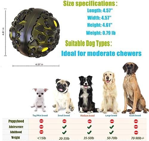 ıZiv Köpek Topu Oyuncakları, Küçük/Orta Boy Köpekler için Kıkırdama Topu, Can Sıkıntısı için Etkileşimli Köpek Oyuncakları,