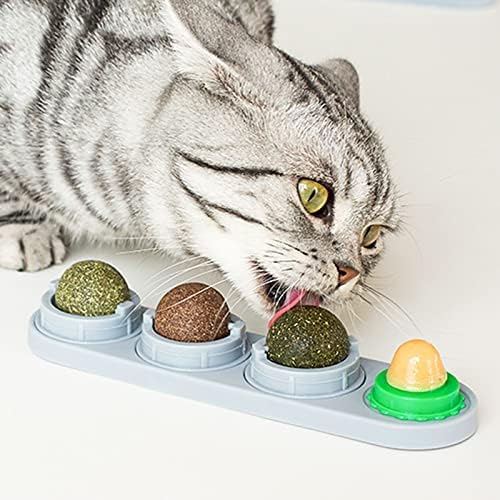 Honrane Catnip Oyuncaklar Topları, Sağlıklı Yavru Diş Çıkarma Çiğnemek Oyuncaklar Kediler ve Yavru Kediler için, Kediler