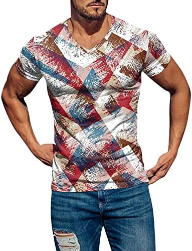 2023 Yeni erkek İlkbahar ve Yaz Eğlence Spor İnce Yumuşak Hafif V Boyun Kısa Kollu Tişört Tee Gömlek Erkekler