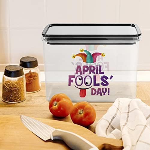 April fool Günü Saklama Kapları şeffaf Plastik kapaklı kutu Yeniden Kullanılabilir Kutuları Mutfak Tahıl Aperatifler Kuru