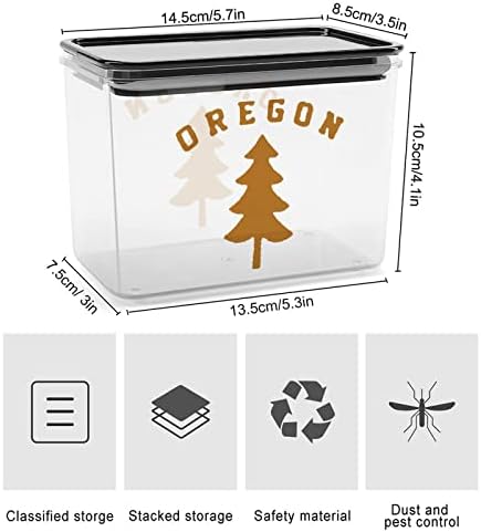 Oregon Douglas Çam Ağacı Saklama Kapları şeffaf Plastik kapaklı kutu Yeniden Kullanılabilir Kutuları Mutfak Tahıl Aperatifler