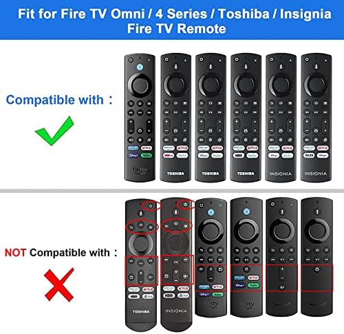 Toshiba FireTV için 3 ADET Uzaktan Kapak/FireTV Omni Serisi / FireTV Stick (3. Nesil) 2021 / FireTV 4 Serisi, Insignia FireTV