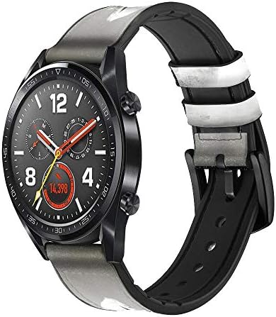 CA0130 Beyaz Atlar Deri ve Silikon kordon akıllı saat Kayışı Kol Saati Smartwatch akıllı saat Boyutu (22mm)