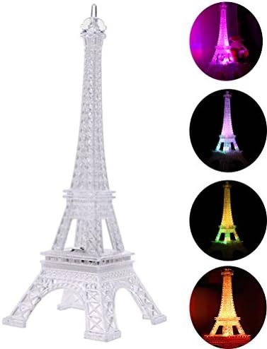 LED Gece Lambası, LEDMOMO Akrilik Eyfel Kulesi Yanıp Sönen LED Renkli Gece Lambası Romantik Atmosfer Gece Lambası masa lambası
