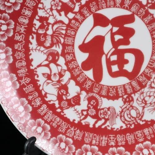 26 cm Çin Hanedanı Toplamak Famille Gül Porselen Boyama Nimet Plaka