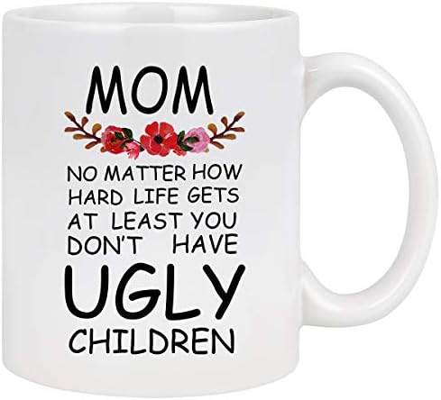 Cabtnca Anne En Azından Çirkin Çocukların Yok Komik Kahve Kupa Yenilik Beyaz Seramik Kahve Kupa Çay Bardağı anneler Günü