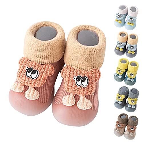 Çocuk Light up Bebek Erkek Kız Hayvan Karikatür Çorap Ayakkabı Toddler Polar Toddler Kız Tenis Ayakkabıları (Pembe, 0-6Months)