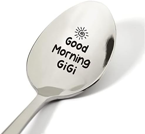 Gigi Hediye Fikirleri, Günaydın Gigi Kaşık Kazınmış Paslanmaz Çelik Mevcut, Yenilik Kaşık Hediyeler Kadınlar için Doğum Günü