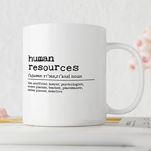 İnsan kaynakları Tanımı Kahve Kupası İnsan kaynakları Tanımı Tipografi Kupa 11oz Mizah Komik Kahve Fincanları Seramik Kadın