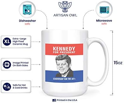 Kennedy Başkan için 1960 Kampanyası-Büyük 15oz Kahve Çay Bardağı
