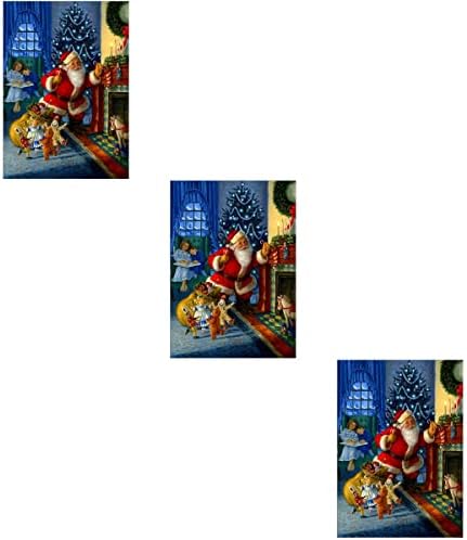 3 adet Noel Baba Boncuk Boyama Kristaller Rhinestone Boncuk Boyama DIY Çapraz Dikiş Kiti ev duvar dekoru Zanaat Z320