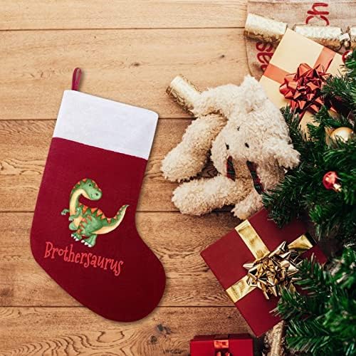 Brothersaurus Rex Dinozor Noel Çorap Çorap Noel Ağacı Santa Süsler Asılı Süslemeleri Şömine için Tatil 16.5