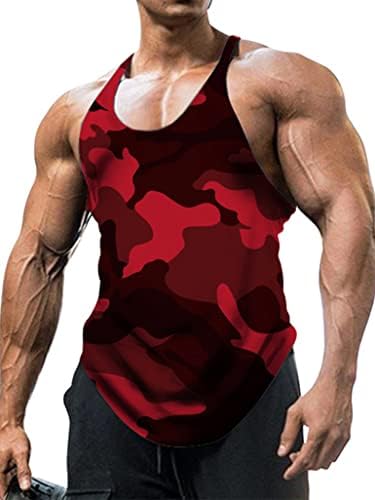 Loodgao erkek Spor Salonu Egzersiz Tank Top Stringer Vücut Geliştirme Kas Yelek Kamuflaj Kolsuz yazlık t-Shirt