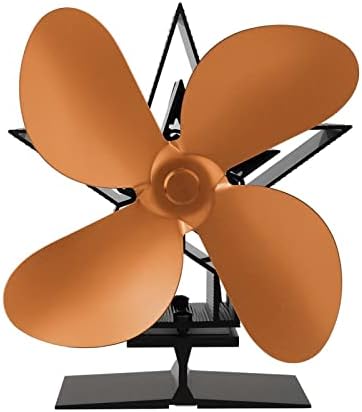 XFADR SRLİWHİTE Termal Güç Şömine Fan İsı Powered odun sobası Fan ahşap kütük Brülör Şömine Eko Dört Yapraklı Fanlar (Renk:
