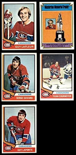 1974-75 Topps Montreal Canadiens Takım Seti 5-ESKİ Slabbed Hokey Kartları