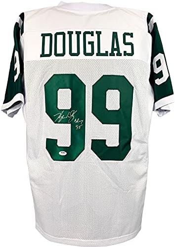 Hugh Douglas imzalı imzalı yazılı forma NFL New York Jets PSA COA