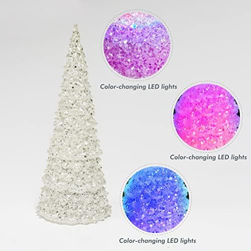 Zaman İçinde Anlar 12.5 H LED LED renk değiştirme ışıklı Noel masa ağacı dekoru (pille çalışır, dahil değildir)