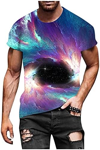 Yenilik T-Shirt erkekler için Renkli 3D Tshirt Hayvan Galaxy Baskı kısa kollu t-Shirt Moda Casual Tees Bluz Tops