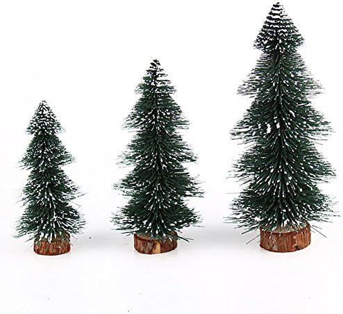 Çam iğneleri Pagoda şeklinde yapışkan Kar Noel Ağacı Mini Bonsai Ağacı Süsleme Noel Dekorasyon (15cm)