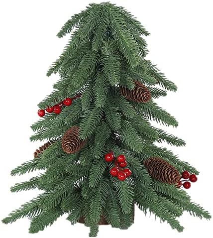 Masaüstü Mini Noel Ağacı 40 cm/15.7 in Yapay Noel Ağacı Masaüstü Süslemeleri ile Ev Mutfak ve Ofis için Noel Dekorasyon (Entegre)