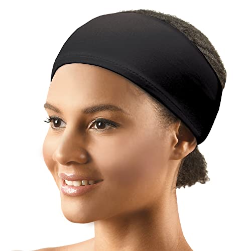 Donna Argan Spandex şal siyah Headwrap 1 adet Yumuşak Spandex saç sarma