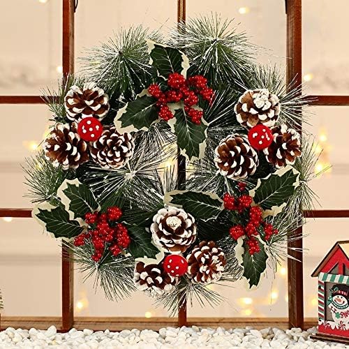 XTYZIL Noel Ağacı Dekorasyon ZQ Noel Süs suni çam kozalağı Çelenk, Boyutu:30 cm (Renk: Stil B)