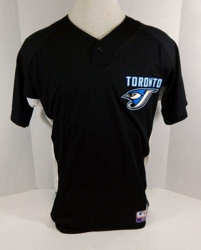 2008-10 Toronto Blue Jays Boş Oyun Yayınlandı Siyah Forma Vuruş Prac ST 44 136-Oyun Kullanılmış MLB Formaları