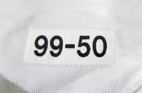 1999 Detroit Aslanları James Jones 98 Oyun Kullanılmış Beyaz Forma 50 DP32692-İmzasız NFL Oyun Kullanılmış Formalar
