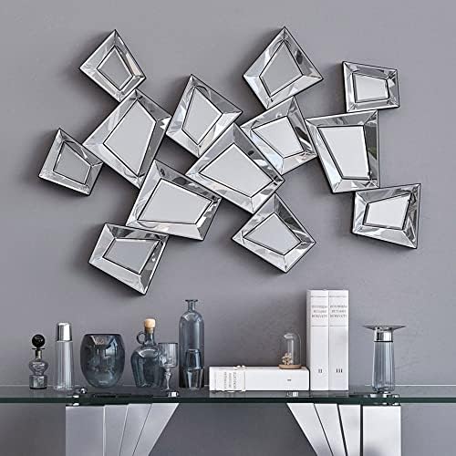Zuri Mobilya 44 Modern Bryder Benzersiz Dikdörtgen Gümüş Ayna