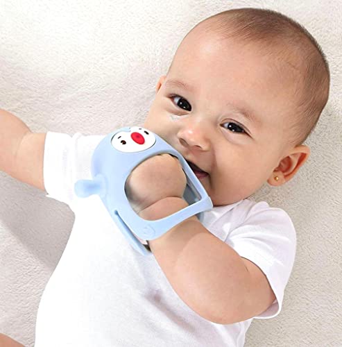 Smily Mia Penguen Buddy Asla Damla Silikon Bebek Diş Çıkarma Oyuncak için 0-6month Bebekler, Bebek Çiğnemek Oyuncaklar için