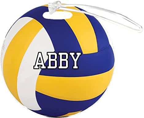 Voleybol Abby Özelleştirilebilir 4 İnç Takviyeli Plastik Bagaj Çantası Etiketi Herhangi Bir Numara veya Herhangi Bir Takım