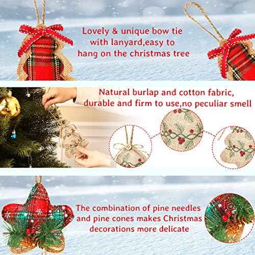 Tatuo 12 Adet Noel Çuval Ağacı Çorap Süsler Asılı Süslemeleri Noel Çorap Ağacı Topu Şekilli Dekor Noel Partisi için, 5 Stilleri