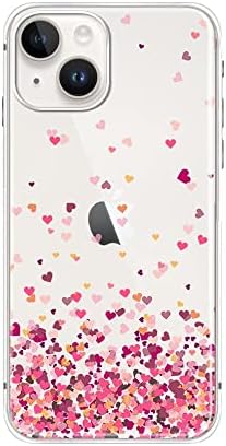 FancyCase iPhone 14 Kılıf (6.1 inç) - Kadın Kızlar Zarif Kırmızı Gül Çiçek Tasarımı Güzel Çiçek Deseni Esnek TPU Koruyucu