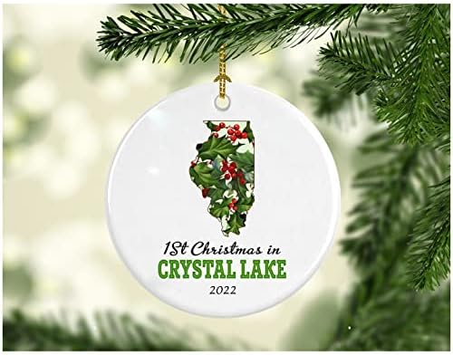 Yeni Evimizde İlk Noel 2022 Crystal Lake Illinois Süs Koleksiyon 1. Sezon IL ABD'de Yaşamak Süslemeler Ağaç Eve Taşınma Hediyesi