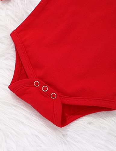 WIQI Noel Yenidoğan Erkek Bebek 3 ADET Giysi Set Bebek Uzun Kollu Romper Ren Geyiği Desen Önlük Pantolon Kıyafetler