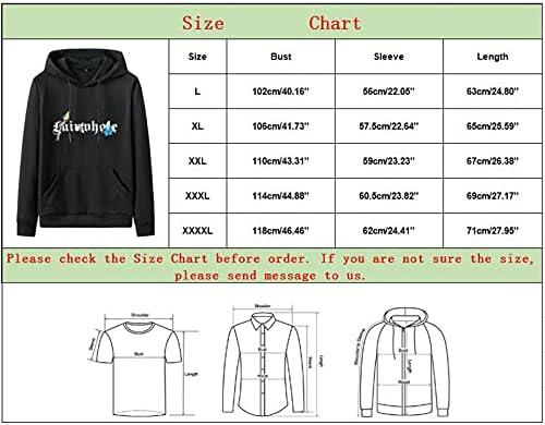 Xiloccer Grafik Hoodies Erkekler için Uzun Kollu T Shirt Erkek Desenli Gömlek erkek Tişörtü Hood ile Büyük Hoodie Hediyeler