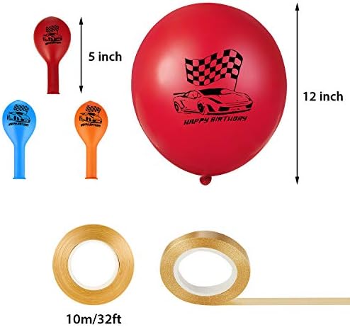 60 Adet Yarış Arabası Lateks Balonlar 12 inç Tekerlekler Yarış Balonları Sıcak Tekerlek Temalı Parti Balonları Çocuklar için