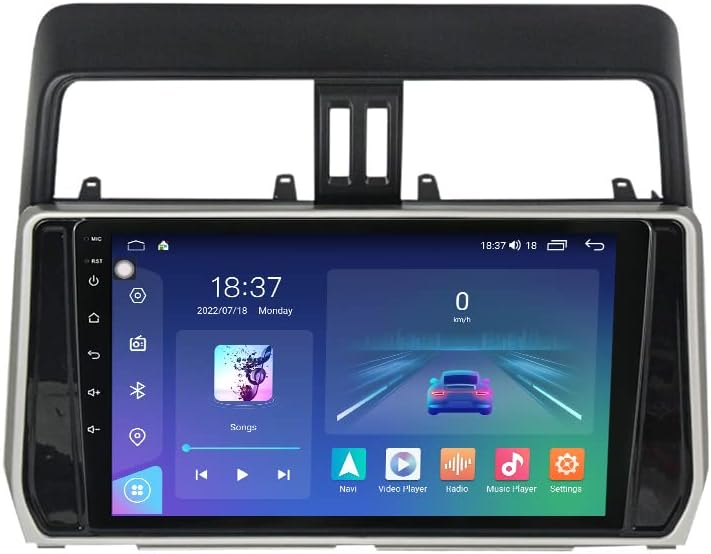 Android 10 Araba Radyo Stereo Toyota Prado 2018 2019 için, Biorunn 10.1 inç GPS Navi Octa Çekirdek Ses Kontrolü Carplay Android