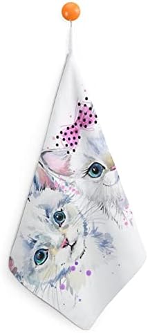 Banyo Mutfak Sporları için Lurnise El Havlusu Kedi El Havluları bulaşık havlusu Kordon Tasarımı
